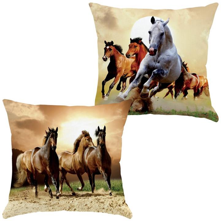 کاور کوسن جفتی مخمل رنس مدل C21-10051-852 سایز  43x43 سانتی متر